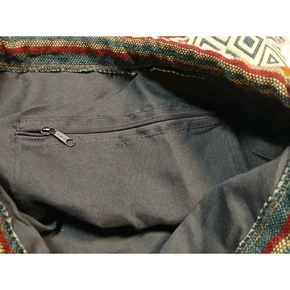 Natural Grocers Drawstring Bag‎ Backpack Alpaca Southwestern Tribal Boho Hippie